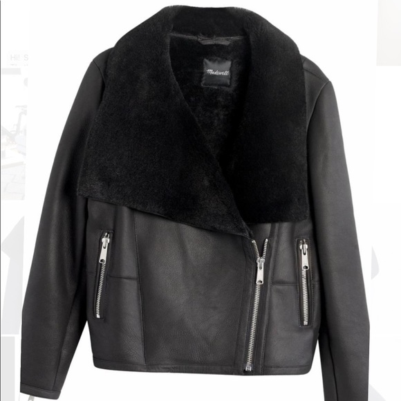 Madewell Jackets & Blazers - Madewell Shearling Moto Jacket